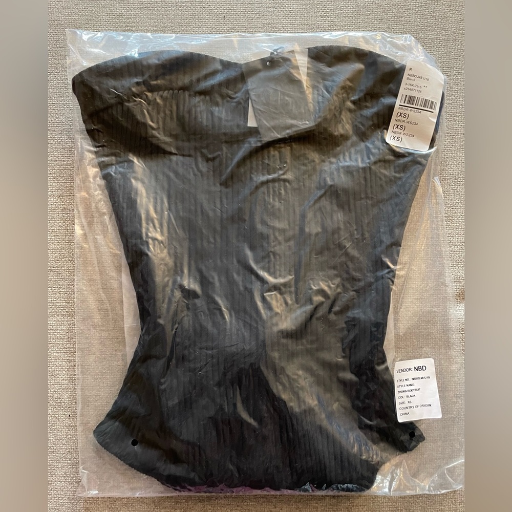 NBD Zhora Bodysuit in Black XS BRAND NEW & In The Original Packaging